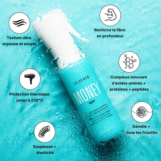 Apr&egrave;s-shampooing l&eacute;ger sans rin&ccedil;age Money Mist 150ml