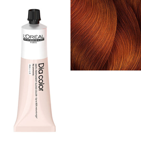 Coloration ton sur ton Dia Color 7.44 blond cuivr&eacute; profond