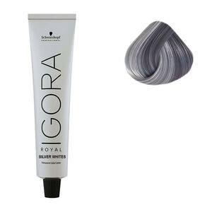Coloration pour cheveux blancs et gris Igora Royal Silver White gris lilas,  Coloration pour cheveux blancs et gris Igora Royal Silver White gris lilas