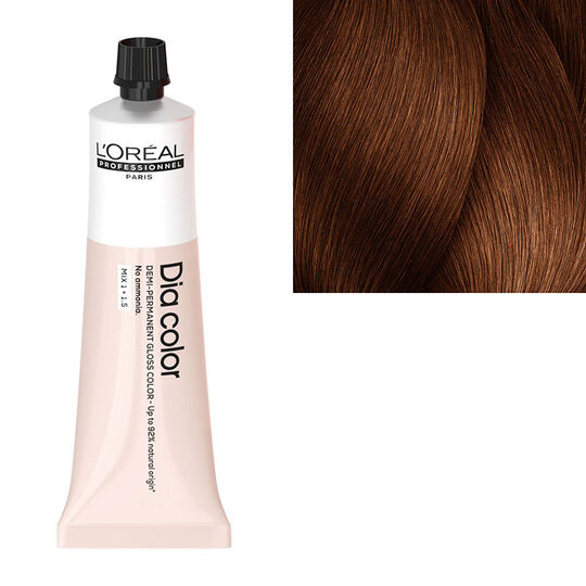 Coloration ton sur ton Dia Color 6.45 blond fonc&eacute; cuivr&eacute; acajou