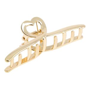 Pince croco coeur doré,  Pince croco coeur doré