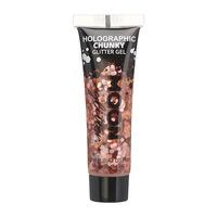 Gel holographique &agrave; grosses paillettes Moon Glitter rose dor&eacute;