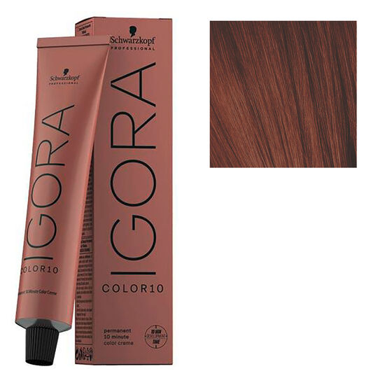 Coloration 10 minutes Igora Color10 6-88 blond fonc&eacute; rouge extra