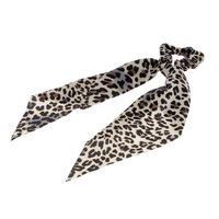 Chouchou foulard l&eacute;opard beige