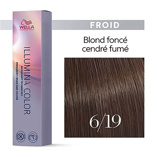Illumina color 6/19 blond fonc&eacute; cendr&eacute; fum&eacute;
