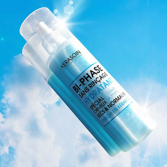 D&eacute;m&ecirc;lant bi-phase &agrave; la k&eacute;ratine