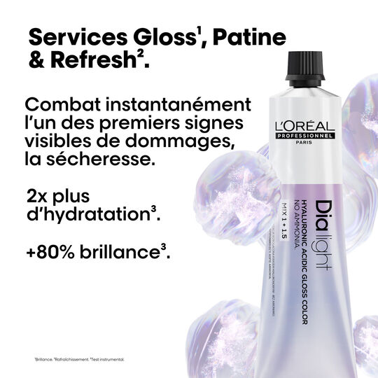 Coloration ton sur ton Dia light Hyaluronic 9.2 milkshake iris&eacute;