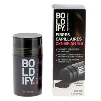 Fibres densifiantes pour cheveux châtain foncé