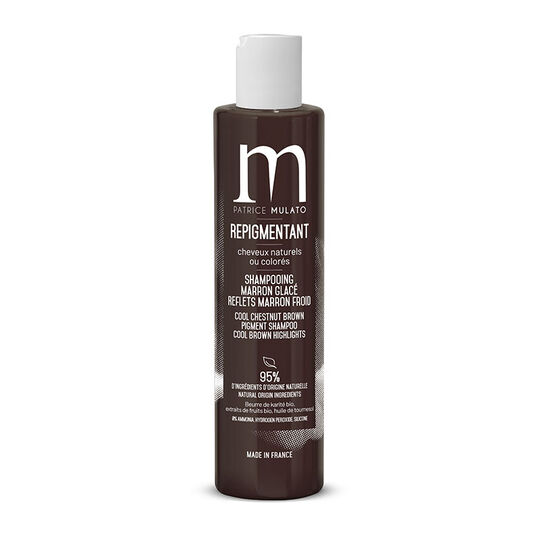 Shampooing repigmentant cheveux naturels ou color&eacute;s marron glac&eacute;