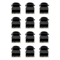 Mini pinces croco noires 1 cm