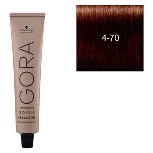 Coloration pour cheveux matures Igora Royal Absolutes 4-70