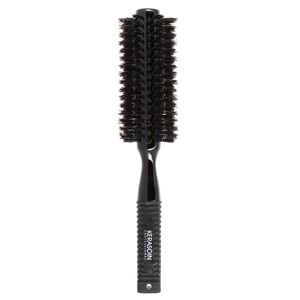 Brosse &agrave; brushing noire en poils de sanglier 43mm