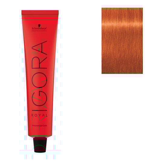 Coloration permanente Igora Royal 8-77 blond clair cuivr&eacute; extra