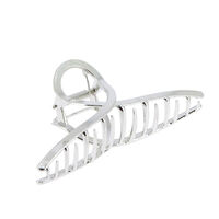 Pince croco métallique infini argent brillant,  Pince croco métallique infini argent brillant