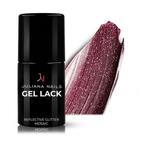 Vernis semi-permanent Gel Lack glitter mosaic,  Vernis semi-permanent Gel Lack glitter mosaic
