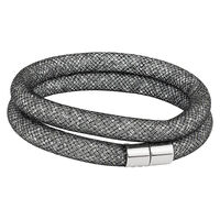 Bracelet strass filet double noir