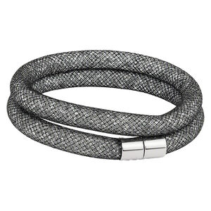 Bracelet strass filet double noir