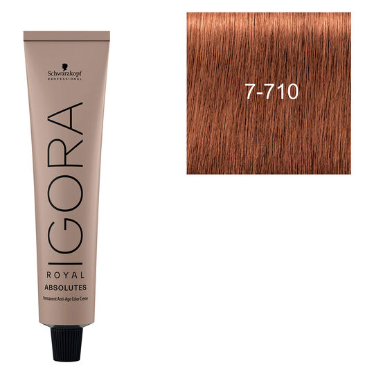 Coloration pour cheveux matures Igora Royal Absolutes 7-710