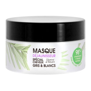 Masque d&eacute;jaunisseur cheveux gris & blancs Gamme Nature