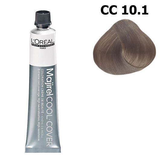 Coloration neutralisante Majirel Cool Cover 10.1 blond tr&egrave;s tr&egrave;s clair cendr&eacute;