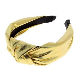 Serre-tête métallique avec noeud doré,  Serre-tête métallique avec noeud doré