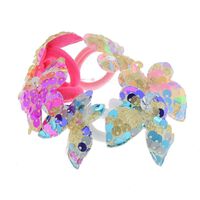 Elastiques mousse motifs sequins papillon