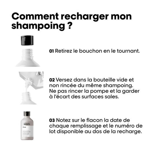 Duo recharge déjaunissant Silver + shampooing 500ml