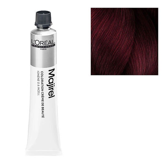 Coloration permanente Majirel Majirouge carmilane 4.62 châtain rouge irisé