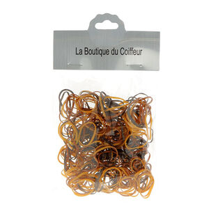 Mini élastiques silicone marrons,  Mini élastiques silicone marrons