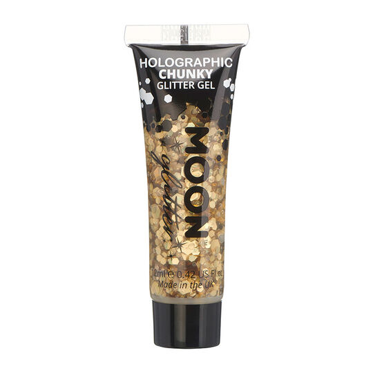 Gel holographique &agrave; grosses paillettes Moon Glitter dor&eacute;