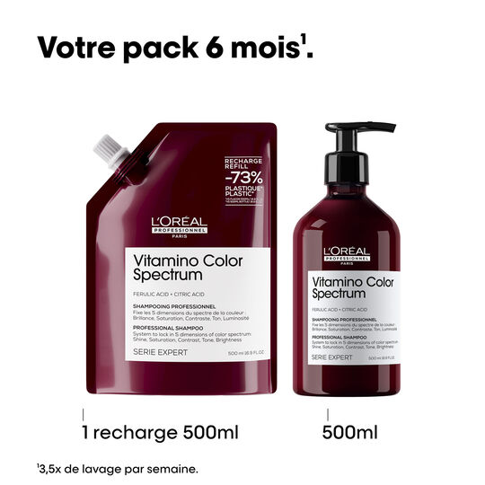 Shampooing fixateur de couleur Vitamino Color Spectrum recharge 500ml