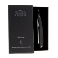 Rasoir coupe-chou manche en bois d'ébène lame acier extra dur O'Barber,  Rasoir coupe-chou manche en bois d'ébène lame acier extra dur O'Barber
