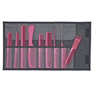 Trousse neuf peignes Rose,  Trousse neuf peignes Rose