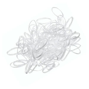Mini élastiques silicone transparents,  Mini élastiques silicone transparents