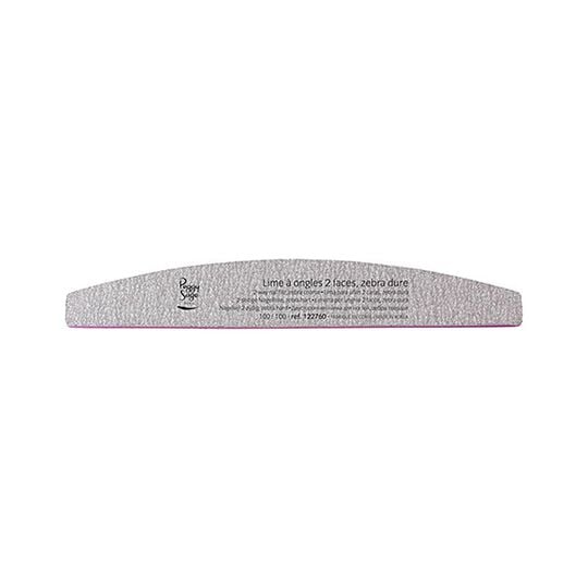 Lime à ongles 2 faces lavable demi-lune 100/100 zebra, pour ongles artificiels