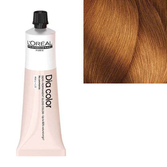 Coloration ton sur ton Dia Color 8.34 blond clair dor&eacute; cuivr&eacute;