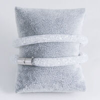 Bracelet strass filet double blanc