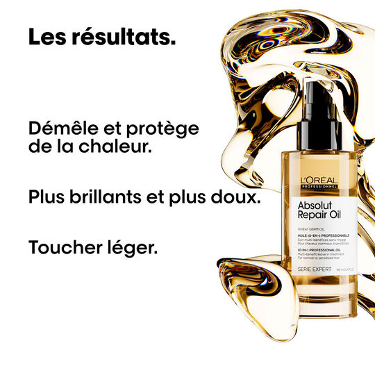 Huile 10 en 1 pour cheveux normaux &agrave; sensibilis&eacute;s Absolut Repair 90 ml