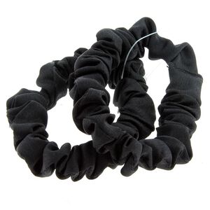 Chouchous satinés fins x 2 noir