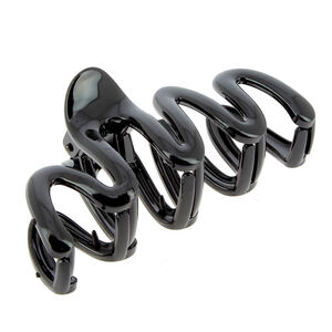 Pince croco plastique zigzag noire,  Pince croco plastique zigzag noire