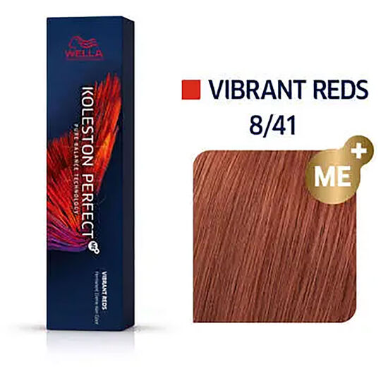Coloration permanente Koleston Perfect Me+ 8/41 blond clair cuivr&eacute; cendr&eacute;
