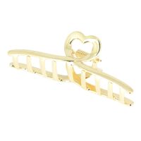Pince croco coeur doré