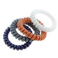 Elastiques scoubidou 4 couleurs bleu gris beige et blanc