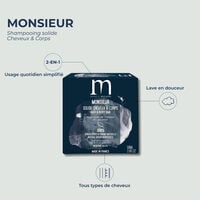 Shampooing solide cheveux et corps Monsieur