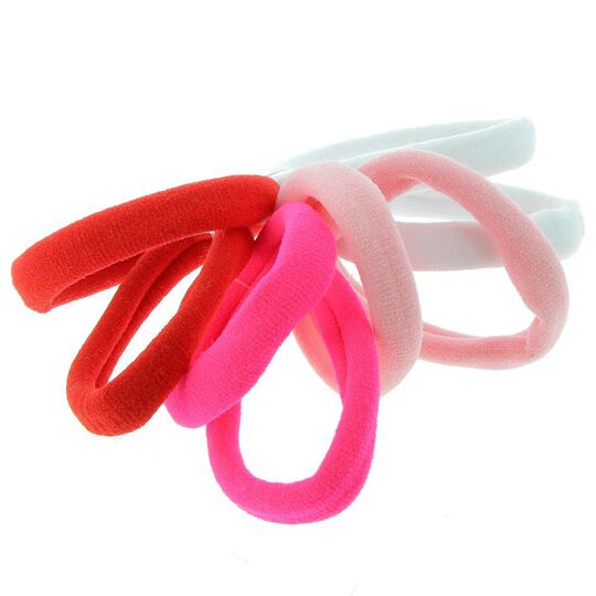 Lot &eacute;lastiques mousse blanc rose rouge