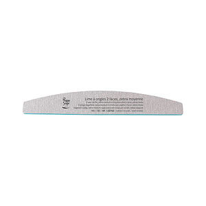 Lime &agrave; ongles 2 faces lavable demi-lune 180/180 zebra pour ongles artificiels