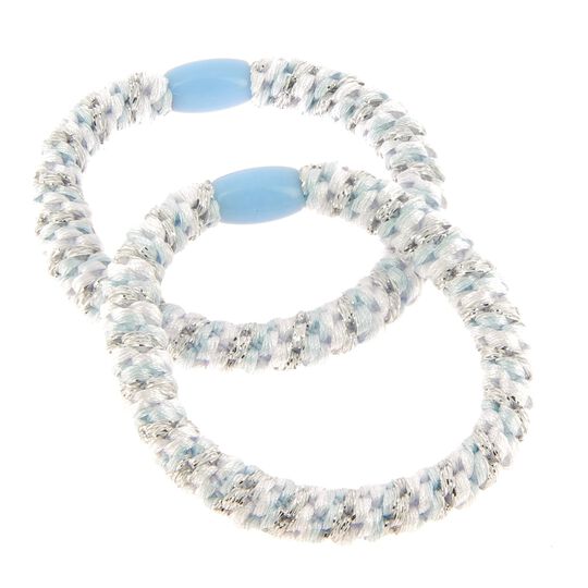 &Eacute;lastiques tiss&eacute;s sans m&eacute;tal bleu blanc