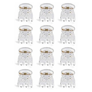 Mini pinces croco transparents 1cm,  Mini pinces croco transparents 1cm