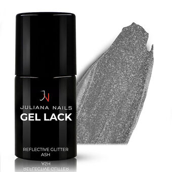 Vernis semi-permanent Gel Lack reflective glitter ash