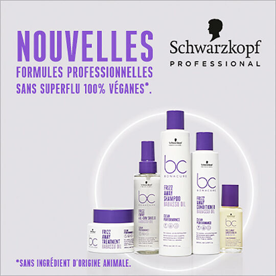 Masque lissant pour cheveux indisciplin&eacute;s BC Frizz Away